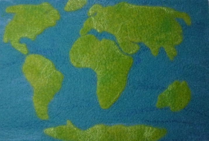 * Weltkarte als Bild zum Aufhängen